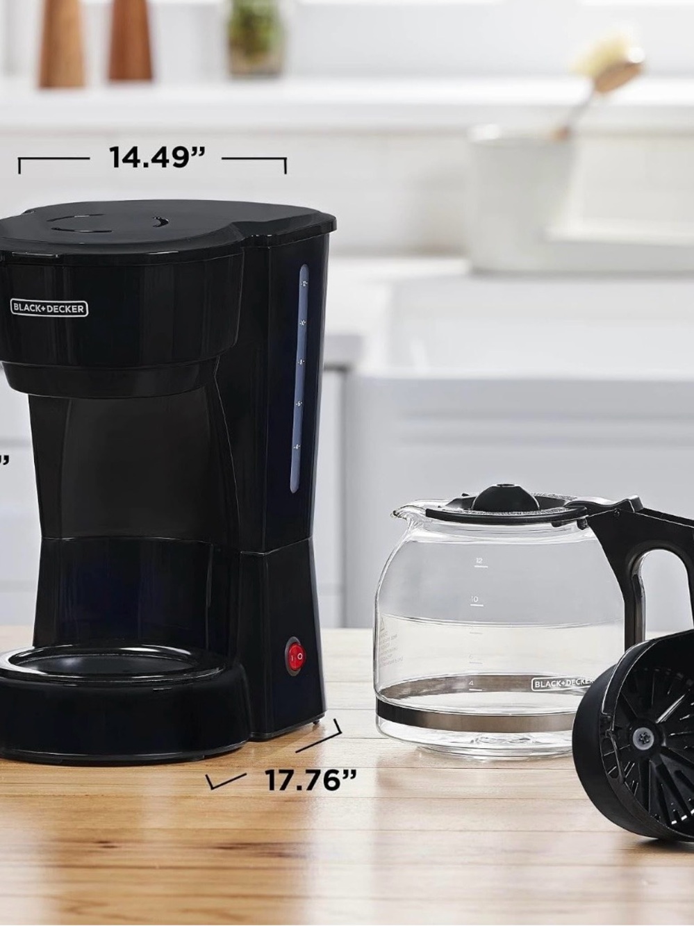 Black & Decker 12 cup Coffee Maker with Glass Carafe and Handle - Picture 3 of 3